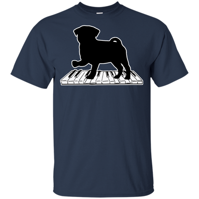 Pug Playing Piano Music T Shirts