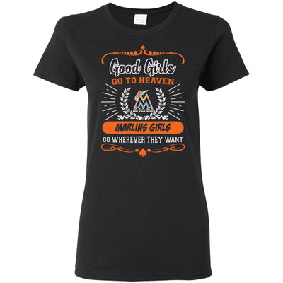 Good Girls Go To Heaven Miami Marlins Girls T Shirts