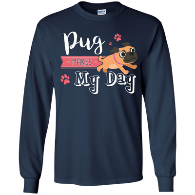 Pug Makes My Day T Shirts