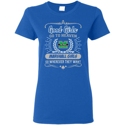 Good Girls Go To Heaven Marshall Thundering Herd Girls T Shirts