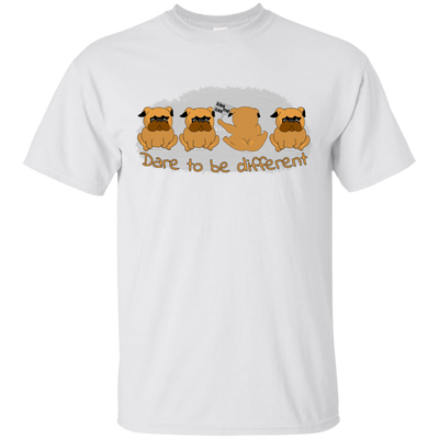 Pug - Dare To Be Different T Shirts