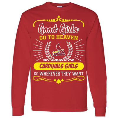 Good Girls Go To Heaven St. Louis Cardinals Girls T Shirts