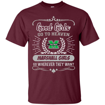 Good Girls Go To Heaven Marshall Thundering Herd Girls T Shirts