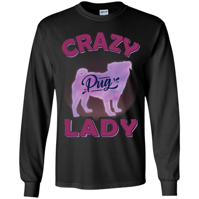 Crazy Pug Lady T Shirts