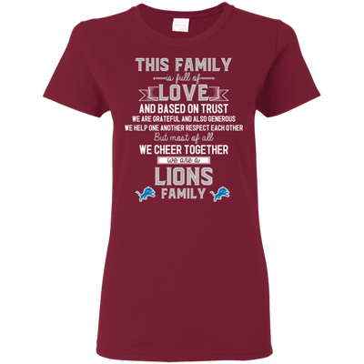 We Are A Detroit Lions Family T Shirt