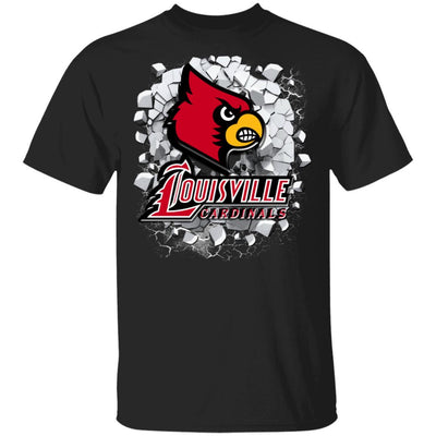 Colorful Earthquake Art Louisville Cardinals T Shirt