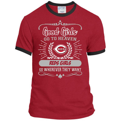 Good Girls Go To Heaven Cincinnati Reds Girls T Shirts