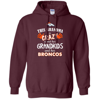 Funny This Grandma Is Crazy About Her Grandkids And Her Broncos T Shirts