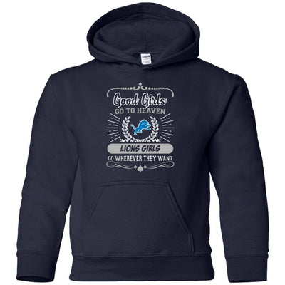 Good Girls Go To Heaven Detroit Lions Girls T Shirts