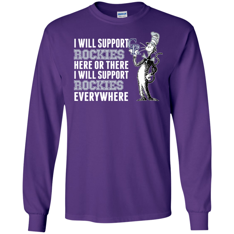 I Will Support Everywhere Colorado Rockies T Shirts