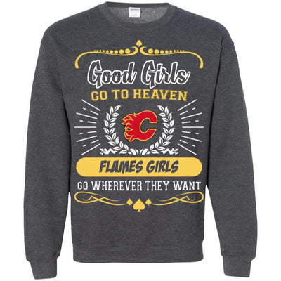 Good Girls Go To Heaven Calgary Flames Girls T Shirts