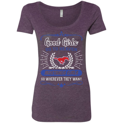 Good Girls Go To Heaven SMU Mustangs Girls T Shirts