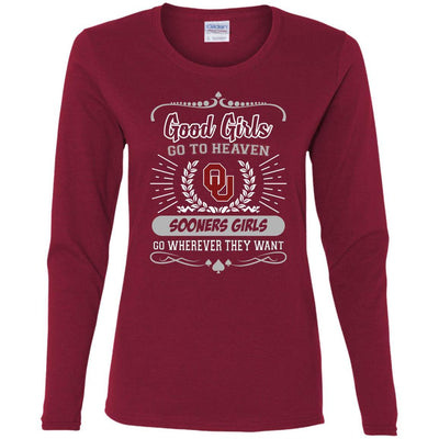 Good Girls Go To Heaven Oklahoma Sooners Girls T Shirts