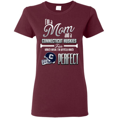 Cool Pretty Perfect Mom Fan Connecticut Huskies T Shirt