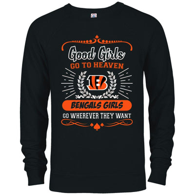 Good Girls Go To Heaven Cincinnati Bengals Girls T Shirts