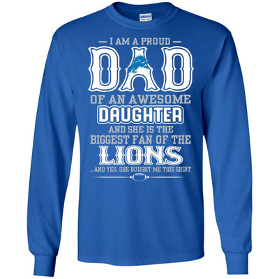 Proud Of Dad Of An Awesome Daughter Detroit Lions T Shirts