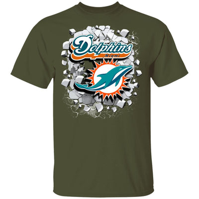 Colorful Earthquake Art Miami Dolphins T Shirt