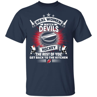 Funny Gift Real Women Watch New Jersey Devils T Shirt