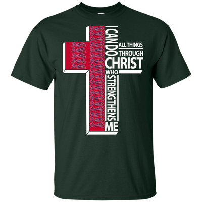 Gorgeous I Can Do All Things Through Christ Atlanta Braves T Shirts