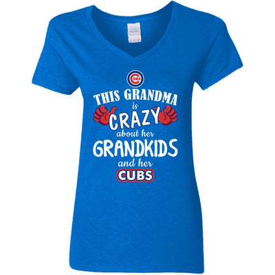 Funny This Grandma Is Crazy About Her Grandkids And Her Cubs T Shirts