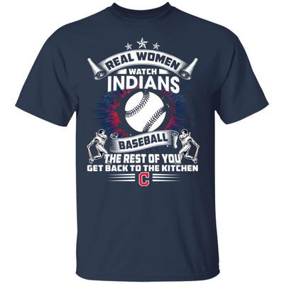 Funny Gift Real Women Watch Cleveland Indians T Shirt