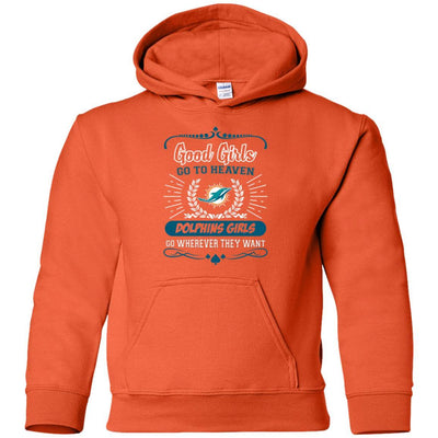 Good Girls Go To Heaven Miami Dolphins Girls T Shirts