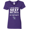 I Hate Being Sexy But I'm Fan So I Can't Help It Colorado Rockies Purple T Shirts