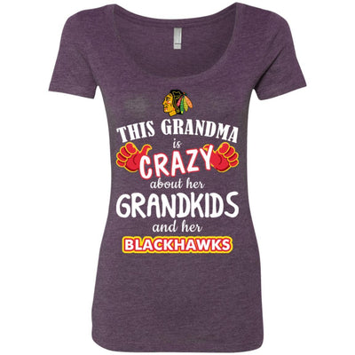 Funny This Grandma Is Crazy About Her Grandkids And Her Blackhawks T Shirts