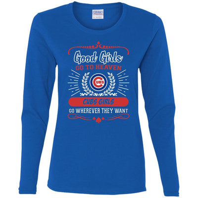 Good Girls Go To Heaven Chicago Cubs Girls T Shirts