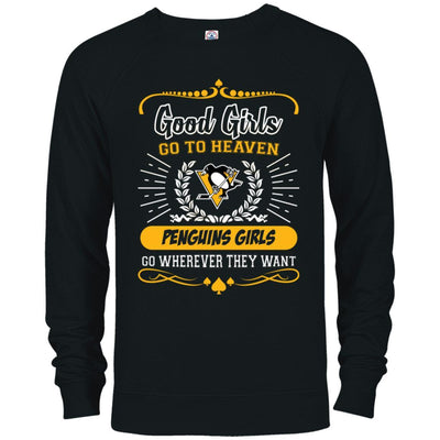 Good Girls Go To Heaven Pittsburgh Penguins Girls T Shirts