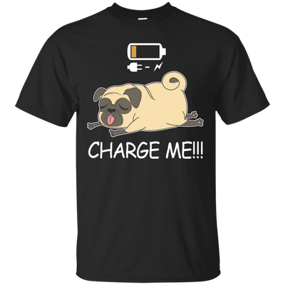 Interesting Black Presents For Collection Pug T Shirts Charge Me