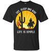 Nice Horse Tshirt Eat Sleep And Ride Life Is Simple cool equestrian gift