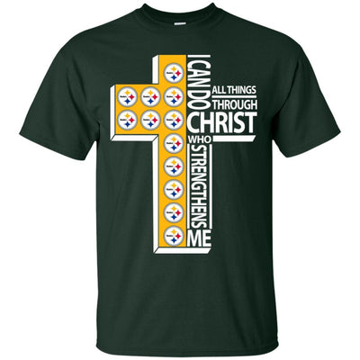 Gorgeous I Can Do All Things Through Christ Pittsburgh Steelers T Shirts