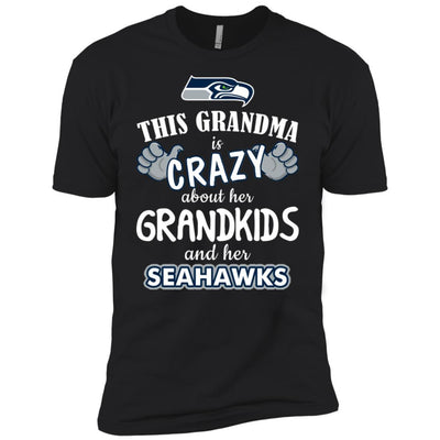 Funny This Grandma Is Crazy About Her Grandkids And Her Seahawks T Shirts