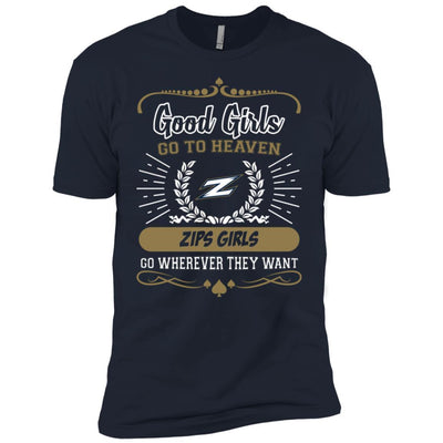 Good Girls Go To Heaven Akron Zips Girls T Shirts