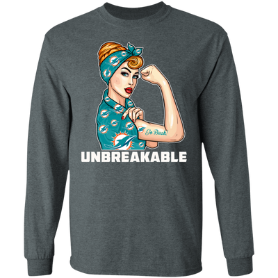 Beautiful Girl Unbreakable Go Miami Dolphins T Shirt