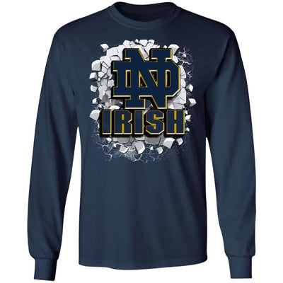 Colorful Earthquake Art Notre Dame Fighting Irish T Shirt