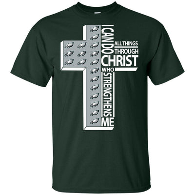 Gorgeous I Can Do All Things Through Christ Philadelphia Eagles T Shirts