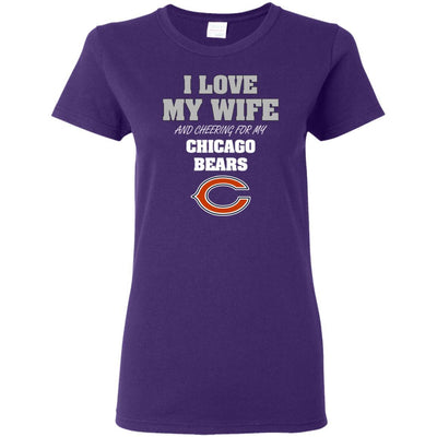 I Love My Wife And Cheering For My Chicago Bears T Shirts