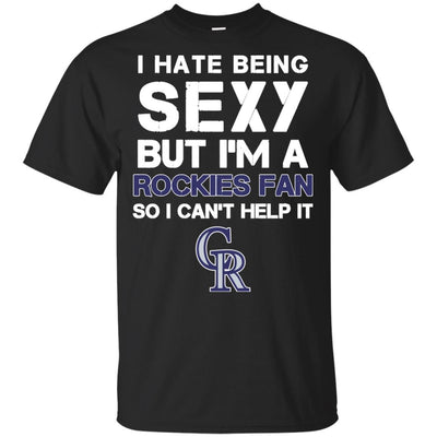 I Hate Being Sexy But I'm Fan So I Can't Help It Colorado Rockies Purple T Shirts