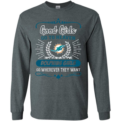 Good Girls Go To Heaven Miami Dolphins Girls T Shirts