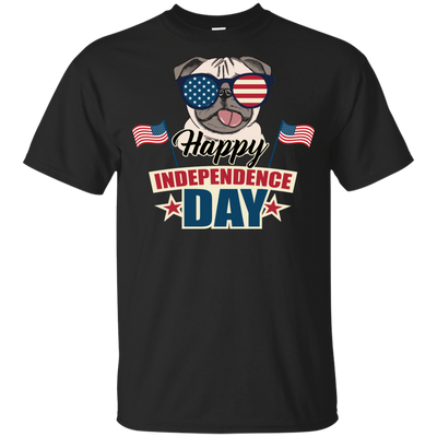 Happy Independence Day Pug T Shirts V1