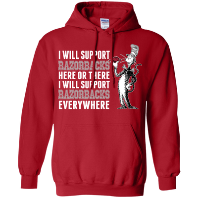 I Will Support Everywhere Arkansas Razorbacks T Shirts