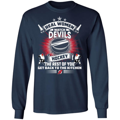 Funny Gift Real Women Watch New Jersey Devils T Shirt