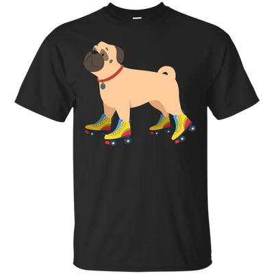 Roller Skating Pug T Shirts