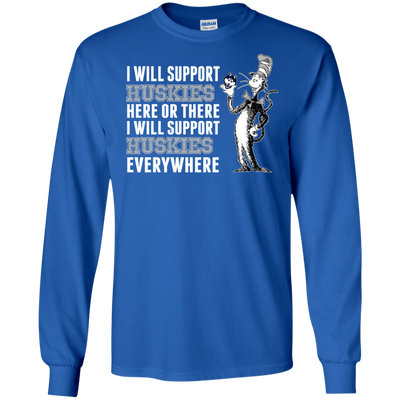 I Will Support Everywhere Connecticut Huskies T Shirts