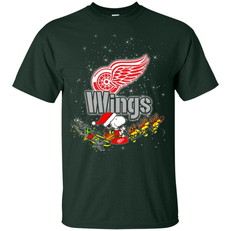 Snoopy Christmas Detroit Red Wings T Shirts