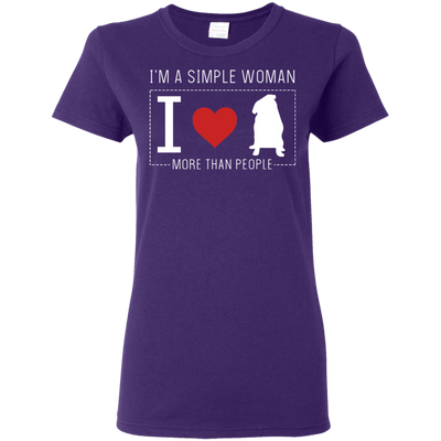 I'm A Simple Woman - Pug T Shirts