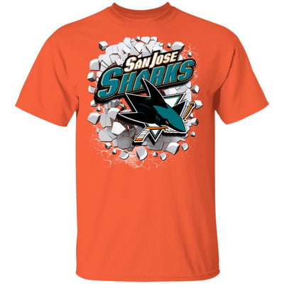 Colorful Earthquake Art San Jose Sharks T Shirt