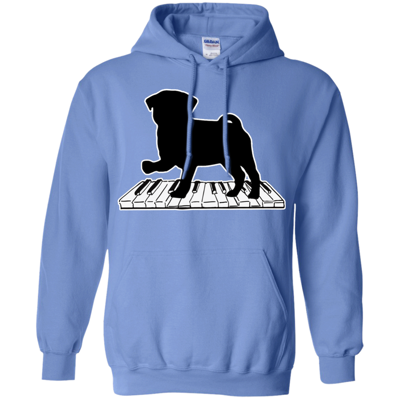Pug Playing Piano Music T Shirts V2